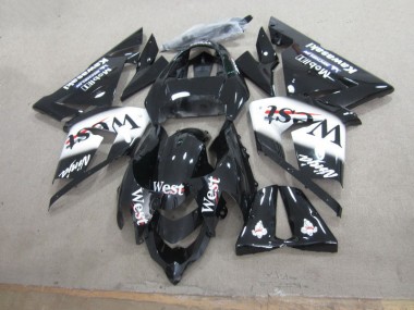 Schwarzer West Ninja 03-05 Kawasaki ZX10R Motorrad Verkleidung