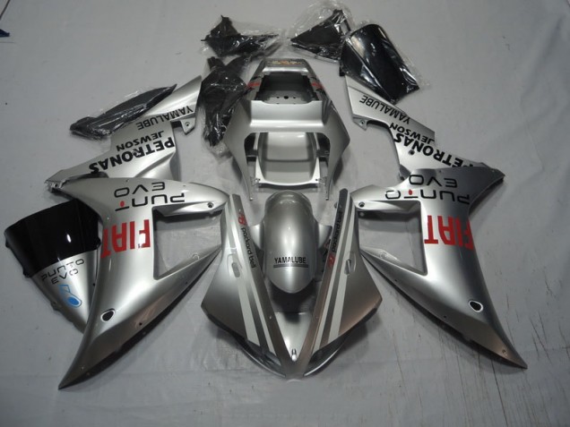 Silber Fiat 02-03 Yamaha YZF R1 Motorrad Verkleidung Silber Fiat 02-03 Yamaha YZF R1 Motorrad Verkleidung