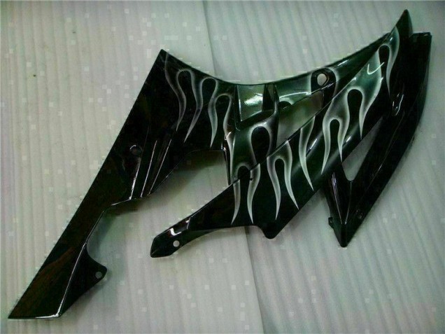 Silber Flamme Schwarz 06-07 Yamaha YZF R6 Motorrad Verkleidung Silber Flamme Schwarz 06-07 Yamaha YZF R6 Motorrad Verkleidung