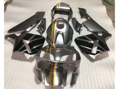 Silber Gold Schwarz 03-04 Honda CBR600RR Motorrad Verkleidung