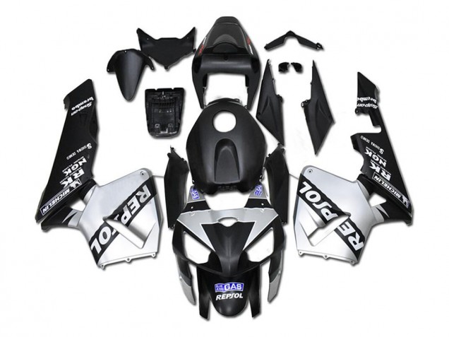 Silber Repsol Schwarz 05-06 Honda CBR600RR Motorrad Verkleidung Silber Repsol Schwarz 05-06 Honda CBR600RR Motorrad Verkleidung