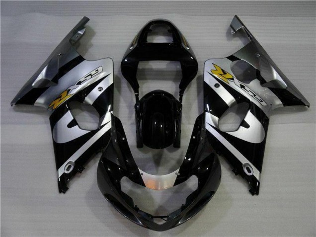 Silber Schwarz 00-02 Suzuki GSXR 1000 Motorrad Verkleidung Silber Schwarz 00-02 Suzuki GSXR 1000 Motorrad Verkleidung