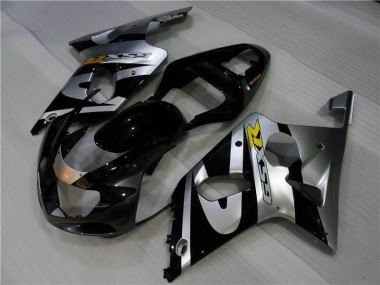 Silber Schwarz 00-02 Suzuki GSXR 1000 Motorrad Verkleidung