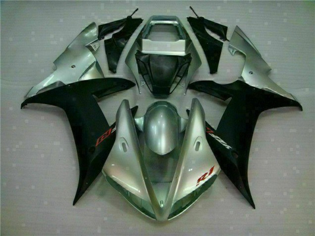 Silber Schwarz 02-03 Yamaha YZF R1 Motorrad Verkleidung Silber Schwarz 02-03 Yamaha YZF R1 Motorrad Verkleidung