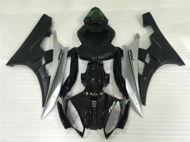 Silber Schwarz 06-07 Yamaha YZF R6 Motorrad Verkleidung & Plastik Silber Schwarz 06-07 Yamaha YZF R6 Motorrad Verkleidung & Plastik