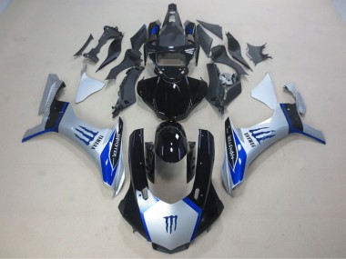 Silber Schwarz Blau Monster 15-19 Yamaha YZF R1 Motorrad Verkleidung