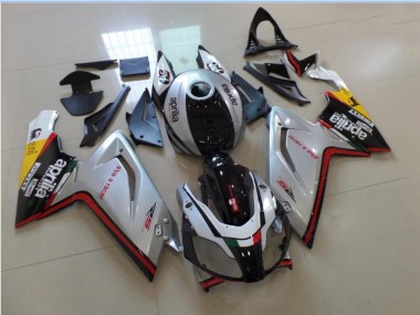 Silber Schwarz Rot 06-11 Aprilia RS125 Motorrad Verkleidung