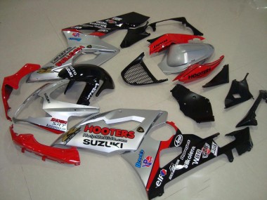 Silber Und Rot 05-06 Suzuki GSXR 1000 Motorrad Verkleidung