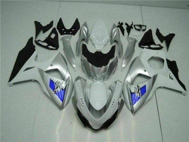 Silber Weiß 09-16 Suzuki GSXR 1000 Motorrad Verkleidung