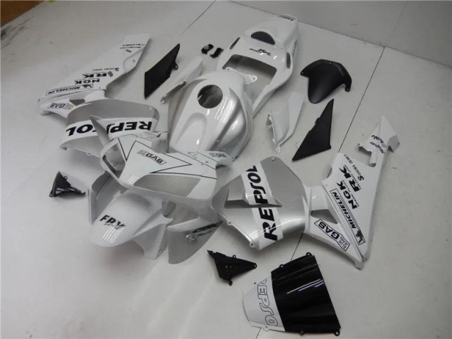 Silber Weiß Schwarz Repsol 03-04 Honda CBR600RR Motorrad Verkleidung Silber Weiß Schwarz Repsol 03-04 Honda CBR600RR Motorrad Verkleidung
