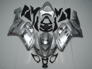 Silber West 07-08 Kawasaki ZX6R Motorrad Verkleidung