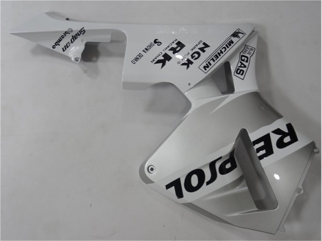 Silver Weiß Schwarz Repsol 03-04 Honda CBR600RR Motorrad Verkleidung Silver Weiß Schwarz Repsol 03-04 Honda CBR600RR Motorrad Verkleidung