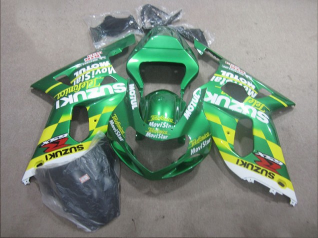 Telefunica Movistar 01-03 Suzuki GSXR 600 Motorrad Verkleidung Telefunica Movistar 01-03 Suzuki GSXR 600 Motorrad Verkleidung