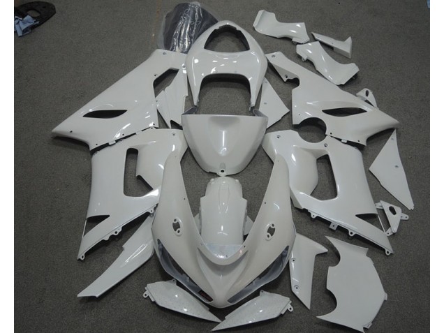 Weiß 05-06 Kawasaki ZX6R Motorrad Verkleidung Weiß 05-06 Kawasaki ZX6R Motorrad Verkleidung