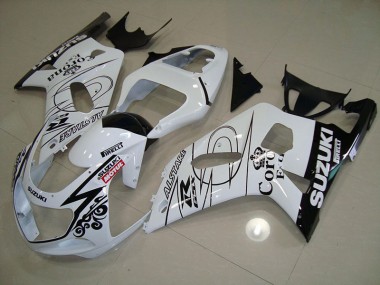 Weiß Alstare Motul 01-03 Suzuki GSXR 750 Motorrad Verkleidung