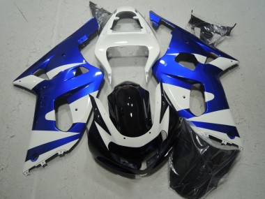 Weiß Blau 01-03 Suzuki GSXR 600 Motorrad Verkleidung