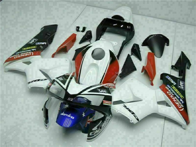 Weiß Blau 03-04 Honda CBR600RR Motorrad Verkleidung Weiß Blau 03-04 Honda CBR600RR Motorrad Verkleidung