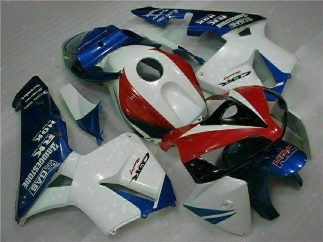 Weiß Blau 05-06 Honda CBR600RR Motorrad Verkleidungen Weiß Blau 05-06 Honda CBR600RR Motorrad Verkleidungen