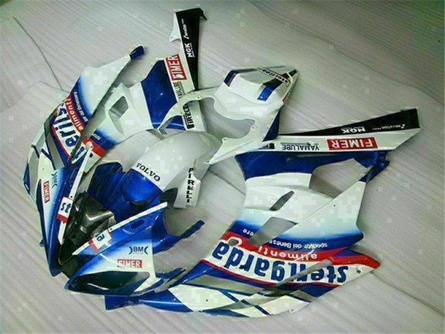Weiß Blau 06-07 Yamaha YZF R6 Motorrad Verkleidung Weiß Blau 06-07 Yamaha YZF R6 Motorrad Verkleidung