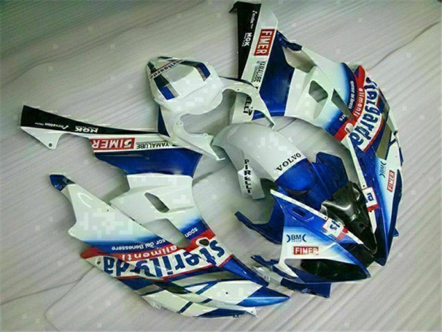 Weiß Blau 06-07 Yamaha YZF R6 Motorrad Verkleidung Weiß Blau 06-07 Yamaha YZF R6 Motorrad Verkleidung