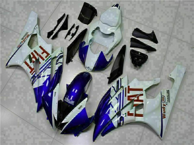 Weiß Blau 06-07 Yamaha YZF R6 Motorrad Verkleidungen Weiß Blau 06-07 Yamaha YZF R6 Motorrad Verkleidungen