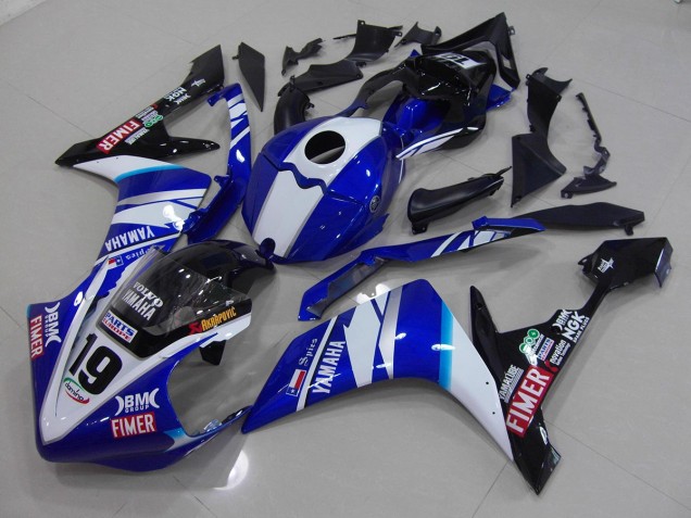 Weiß Blau 07-08 Yamaha YZF R1 Motorrad Verkleidung Weiß Blau 07-08 Yamaha YZF R1 Motorrad Verkleidung