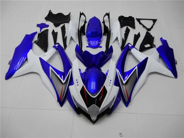 Weiß Blau 08-10 Suzuki GSXR 600/750 Motorrad Verkleidung