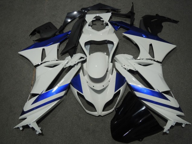 Weiß Blau 09-12 Kawasaki ZX6R Motorrad Verkleidung Weiß Blau 09-12 Kawasaki ZX6R Motorrad Verkleidung