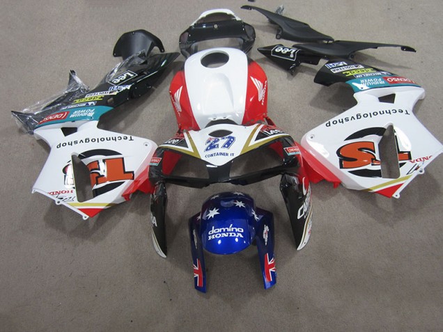 Weiß Blau 27 05-06 Honda CBR600RR Motorrad Verkleidung Weiß Blau 27 05-06 Honda CBR600RR Motorrad Verkleidung