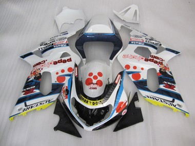 Weiß Blau Dunkel Hund 01-03 Suzuki GSXR 600 Motorrad Verkleidung