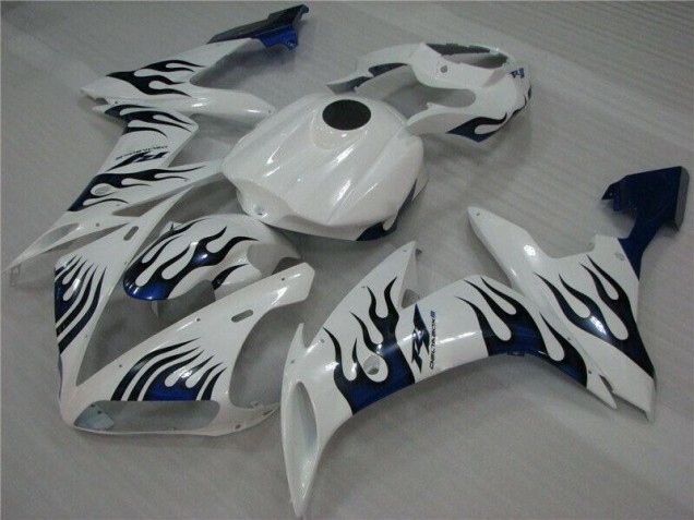 Weiß Blau Flamme 04-06 Yamaha YZF R1 Motorrad Verkleidung Weiß Blau Flamme 04-06 Yamaha YZF R1 Motorrad Verkleidung