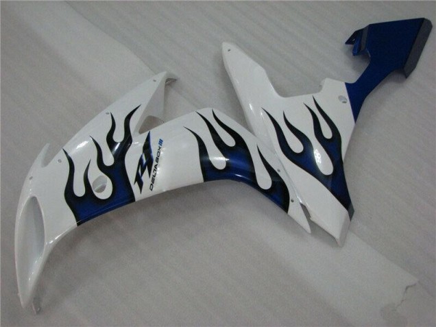 Weiß Blau Flamme 04-06 Yamaha YZF R1 Motorrad Verkleidung Weiß Blau Flamme 04-06 Yamaha YZF R1 Motorrad Verkleidung