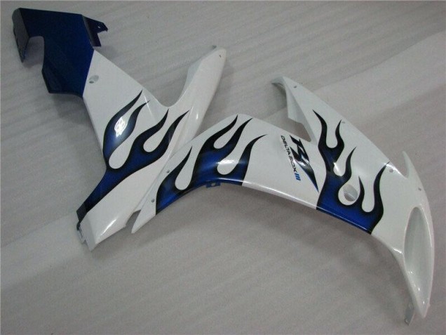 Weiß Blau Flamme 04-06 Yamaha YZF R1 Motorrad Verkleidung Weiß Blau Flamme 04-06 Yamaha YZF R1 Motorrad Verkleidung