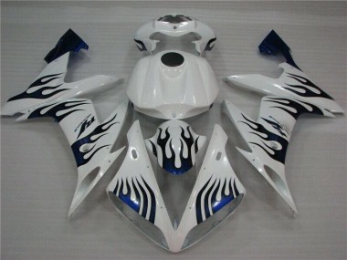 Weiß Blau Flamme 04-06 Yamaha YZF R1 Motorrad Verkleidung