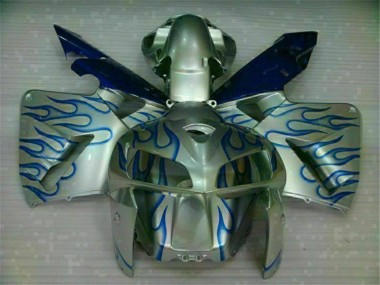Weiß Blau Flamme 05-06 Honda CBR600RR Motorrad Verkleidung