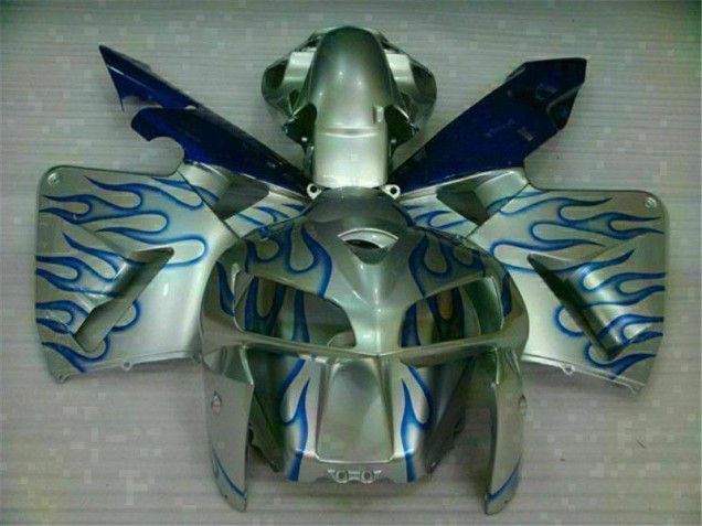 Weiß Blau Flamme 05-06 Honda CBR600RR Motorrad Verkleidung Weiß Blau Flamme 05-06 Honda CBR600RR Motorrad Verkleidung