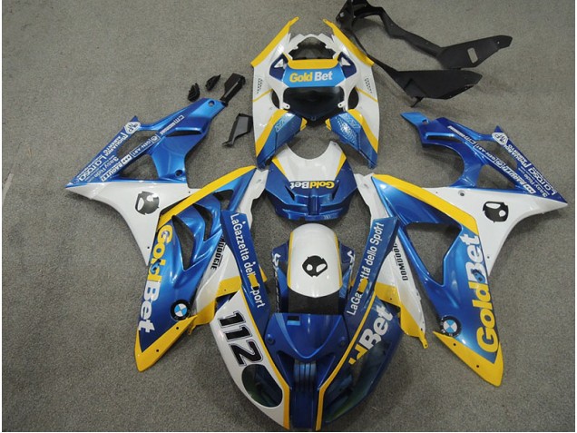 Weiß Blau GoldBet 112 09-14 BMW S1000RR Motorrad Verkleidung Weiß Blau GoldBet 112 09-14 BMW S1000RR Motorrad Verkleidung