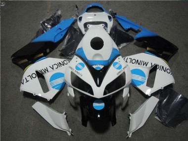 Weiß Blau Konica Minolta 05-06 Honda CBR600RR Motorrad Verkleidungen