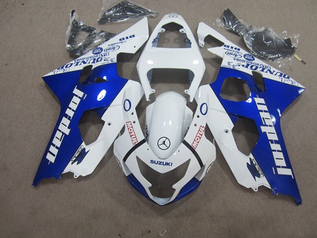 Weiß Blau Motul 04-05 Suzuki GSXR 600 Motorrad Verkleidung Weiß Blau Motul 04-05 Suzuki GSXR 600 Motorrad Verkleidung