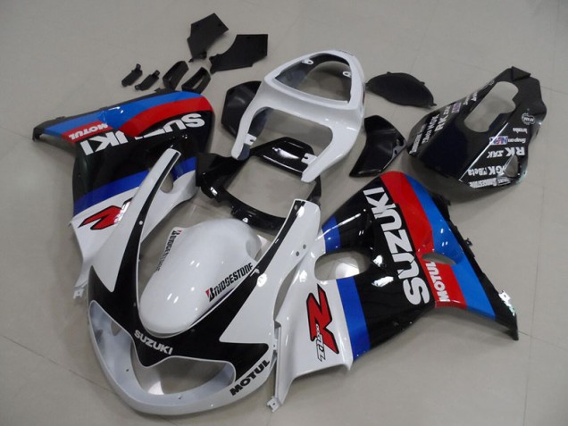 Weiß Blau Motul 98-03 Suzuki TL1000R Motorrad Verkleidung Weiß Blau Motul 98-03 Suzuki TL1000R Motorrad Verkleidung