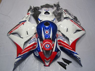 Weiß Blau Rot 09-12 Honda CBR600RR Motorrad Verkleidungen