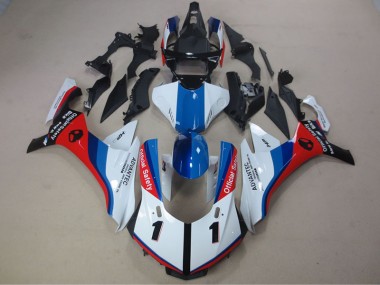 Weiß Blau Rot Advantec 15-19 Yamaha YZF R1 Motorrad Verkleidung