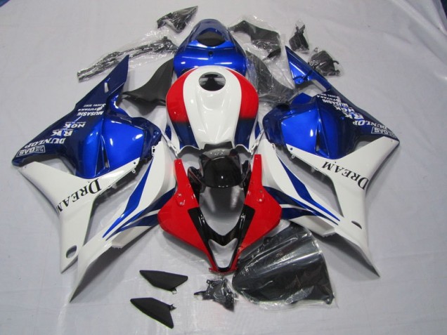 Weiß Blau Rot DREAM 09-12 Honda CBR600RR Motorrad Verkleidung Weiß Blau Rot DREAM 09-12 Honda CBR600RR Motorrad Verkleidung