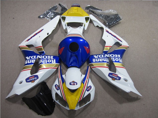 Weiß Blau Rothmans 06-07 Honda CBR1000RR Motorrad Verkleidung Weiß Blau Rothmans 06-07 Honda CBR1000RR Motorrad Verkleidung