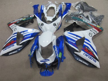 Weiß Blau Samsung 09-16 Suzuki GSXR 1000 Motorrad Verkleidung
