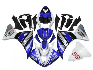 Weiß Blau Silber 09-11 Yamaha YZF R1 Motorrad Verkleidung