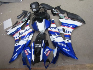 Weiß Blau Sterilgarda Volvo 06-07 Yamaha YZF R6 Motorrad Verkleidung