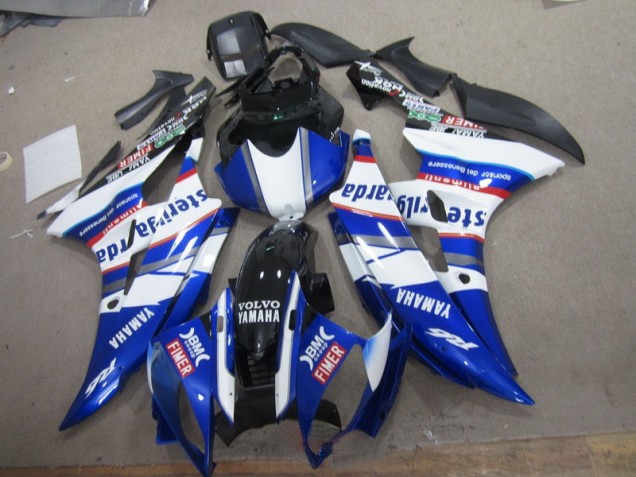 Weiß Blau Sterilgarda Volvo 06-07 Yamaha YZF R6 Motorrad Verkleidung Weiß Blau Sterilgarda Volvo 06-07 Yamaha YZF R6 Motorrad Verkleidung