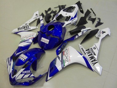 Weiß Blau Tri Colour 07-08 Yamaha YZF R1 Motorrad Verkleidung
