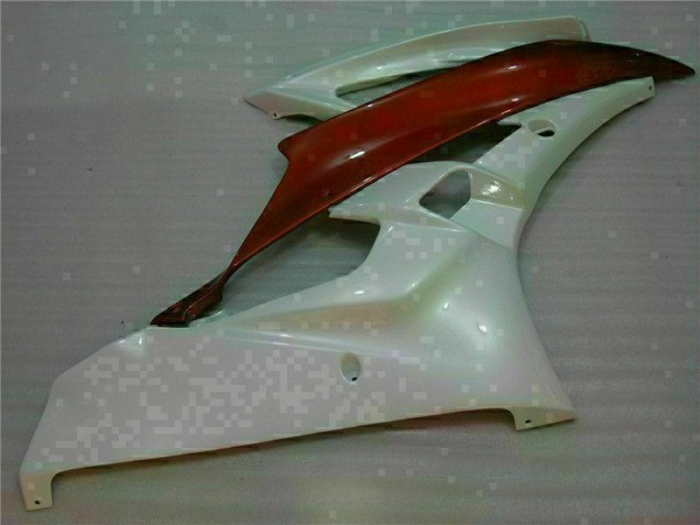 Weiß Braun 06-07 Yamaha YZF R6 Motorrad Verkleidung Weiß Braun 06-07 Yamaha YZF R6 Motorrad Verkleidung